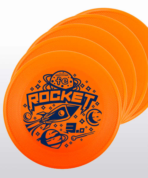 set-up 5 frisbee ROCKET FE arancione orange fluo medium bite performance generazione 3